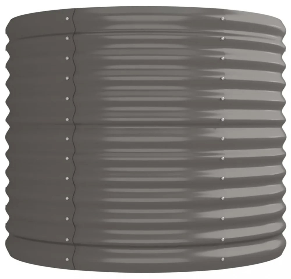 szürke horganyzott acél kerti magaságyás 224x80x68 cm