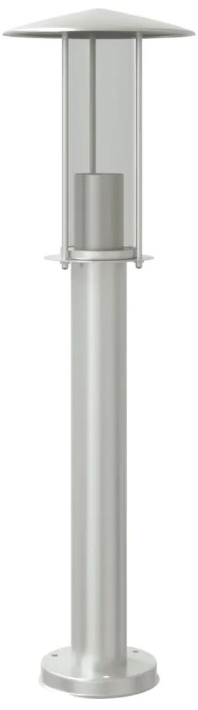 ezüstszínű rozsdamentes acél kültéri állólámpa 60 cm