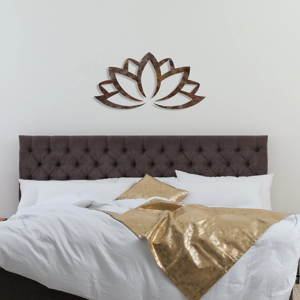 Fém fali dekoráció, Rusty Lotus