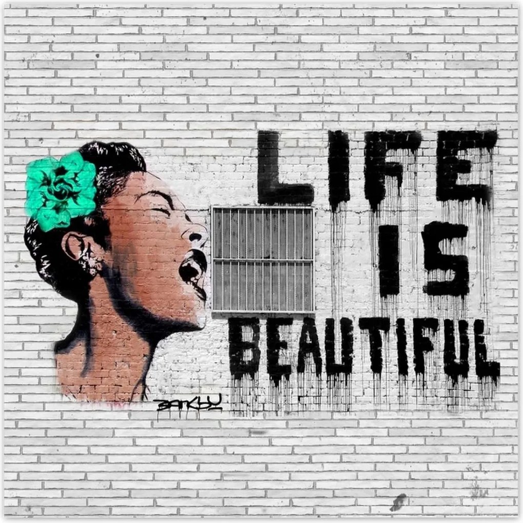 Poszterek 30x30 Banksy Life is beautiful