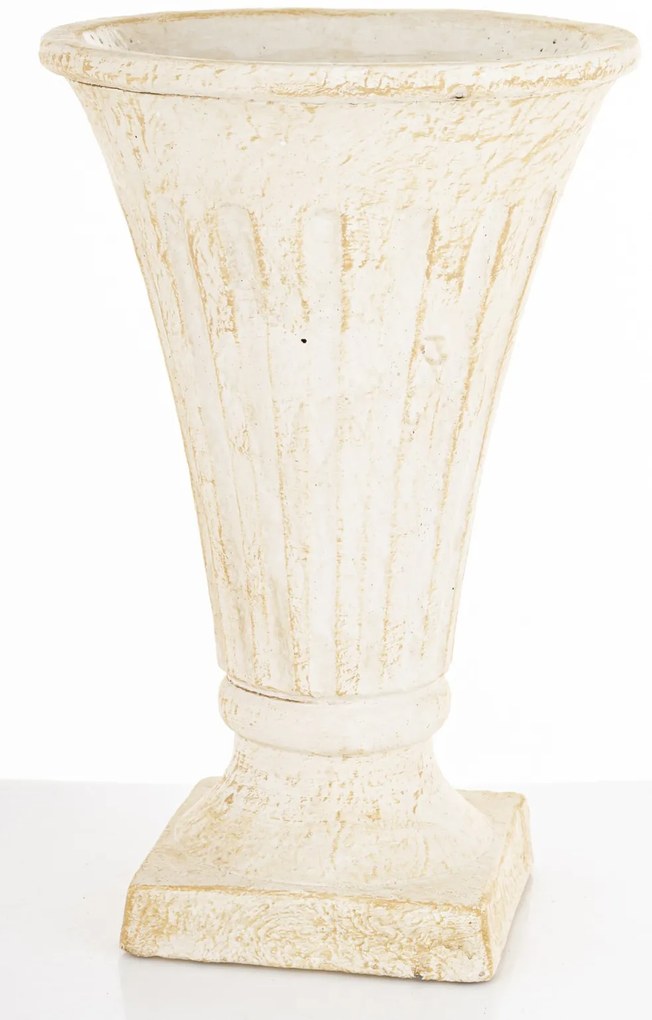 Evora design Váza cementbézs 26x17x17 cm