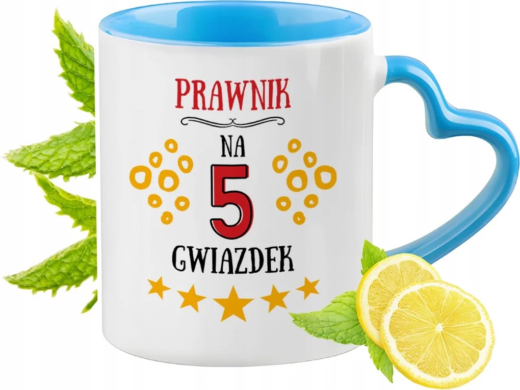 Ügyvédnek Kék Bögre Szív Alakú Füllel Ajándék