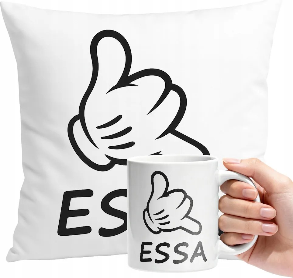 Bögre Szett Essa Párna Személyre Szabott Ajándék Szöveg