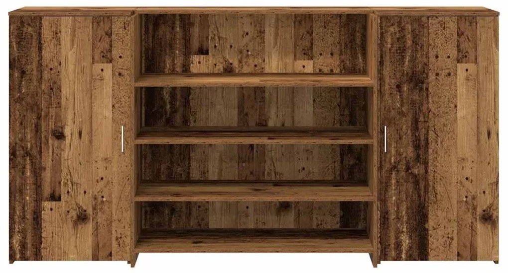 recepciós pult antik fa 200x50x103,5 cm szerelt fa