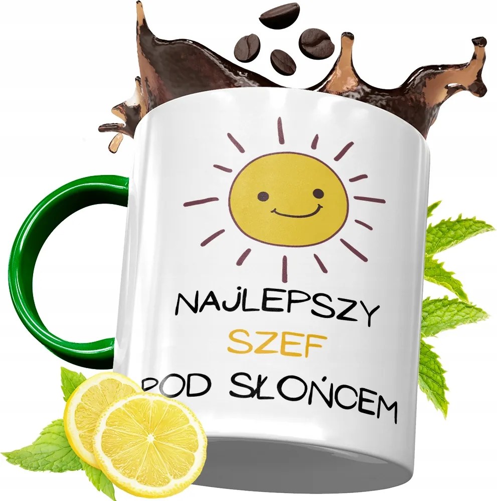 Zöld Bögre A Főnöknek Születésnapi Ajándék fényképes nyomtatással