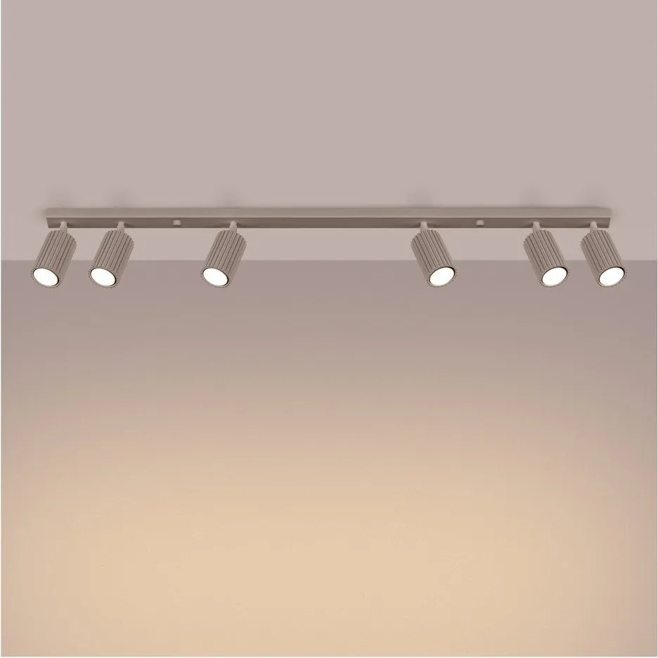 Szürkésbarna fém spotlámpa 6,5x117 cm Gleam – Sollux