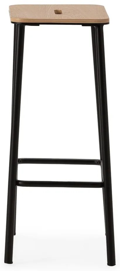 Fekete bárszék szett 2 db-os (ülésmagasság 65 cm) Abba – Marckeric