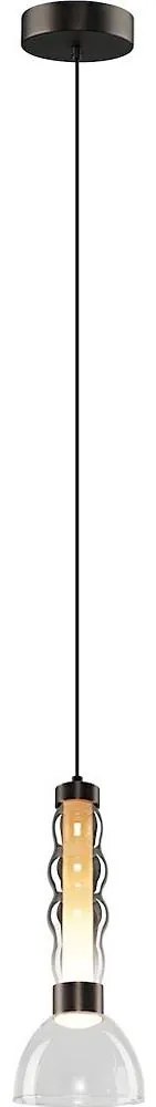 LED Csillár zsinóron LUCCO LED/13W/230V átm. 15 cm füstös