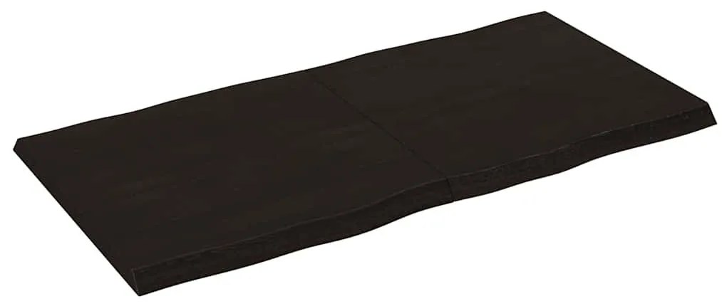 sötétbarna kezelt tömör asztallap 120x60x(2-4) cm