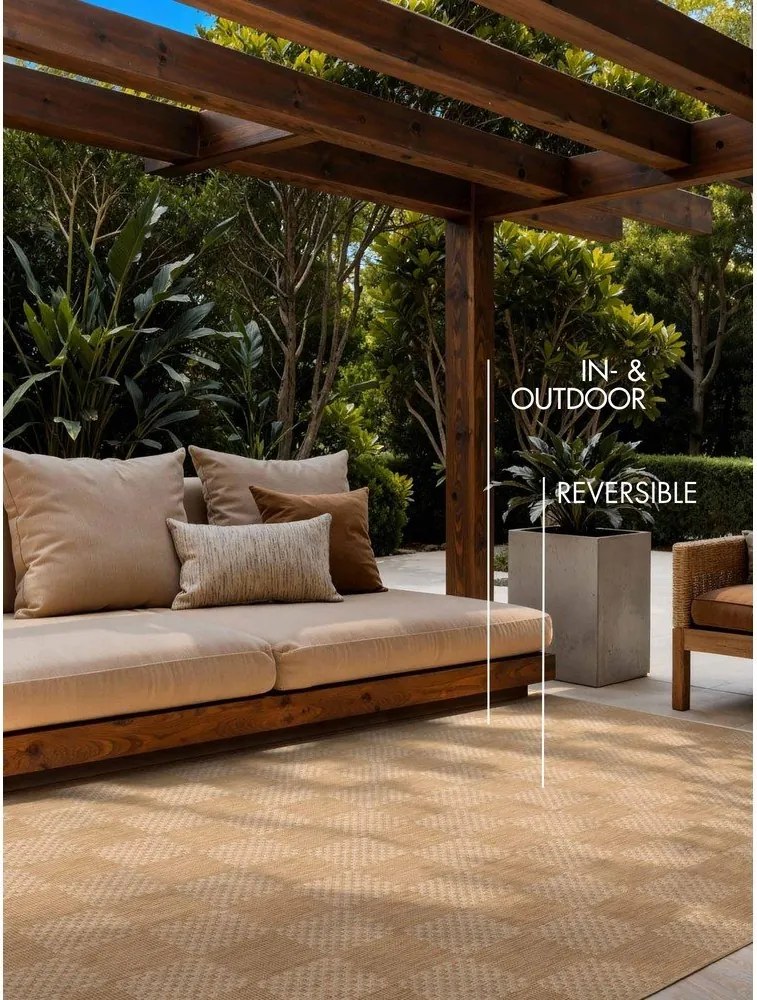 Krémszínű-natúr színű kültéri-beltéri szőnyeg 120x170 cm Haringey Dorothy – Ted Baker