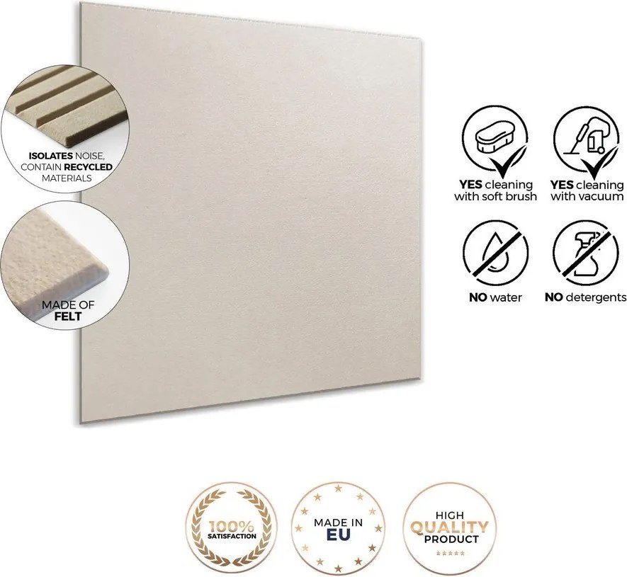 Textil akusztikus panel szett 2 db-os 60x60 cm Light Linen – Styler