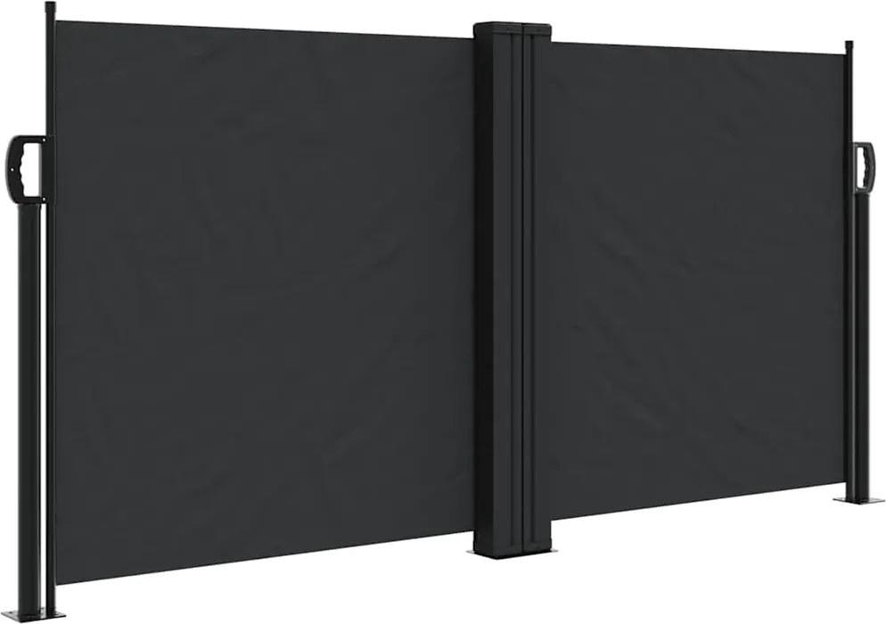vidaXL fekete behúzható oldalsó napellenző 120 x 1000 cm