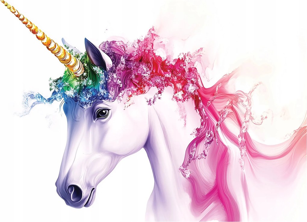 Fotótapéta ló unikornis színes sörény gyerekszoba dekoráció