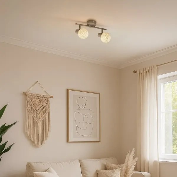 Spotlámpa DEX 2xE14/10W/230V bézs/krém