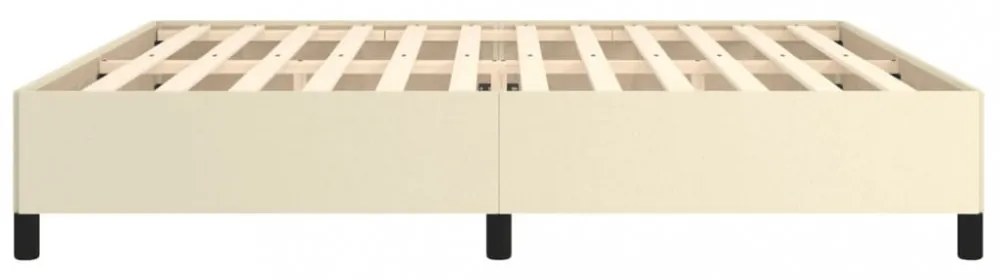 vidaXL krémszínű műbőr ágykeret 200x200 cm