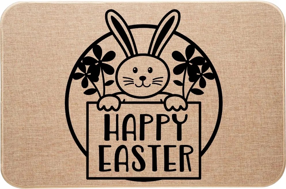 Lábtörlő Lenvászon Ajtó Alá Happy Easter Boldog Karácsonyt