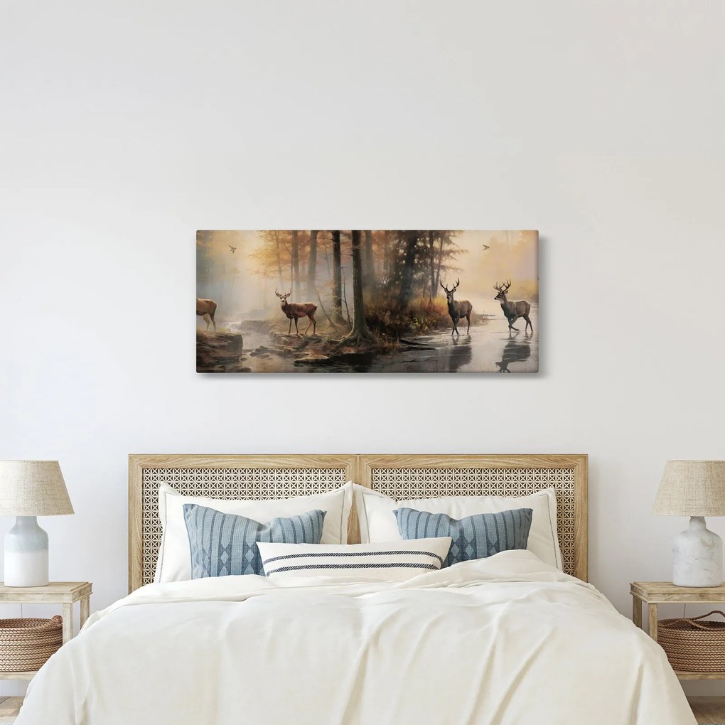Kép - Vintage vadvilág festmény (120x50 cm)