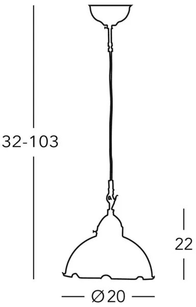 Kolarz 731.30.53 - Csillár zsinóron NONNA 1xE27/75W/230V