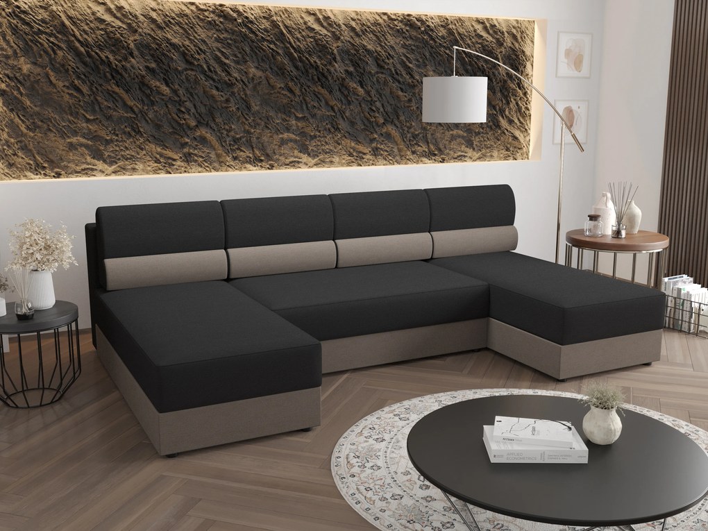 Sarok ülőgarnitúra U Radiant U1 (fekete + szürke). 1057500