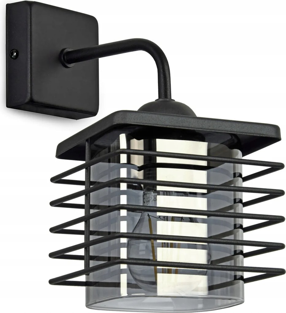 Fali lámpa Drót fali lámpa Üveg Led lámpabúra