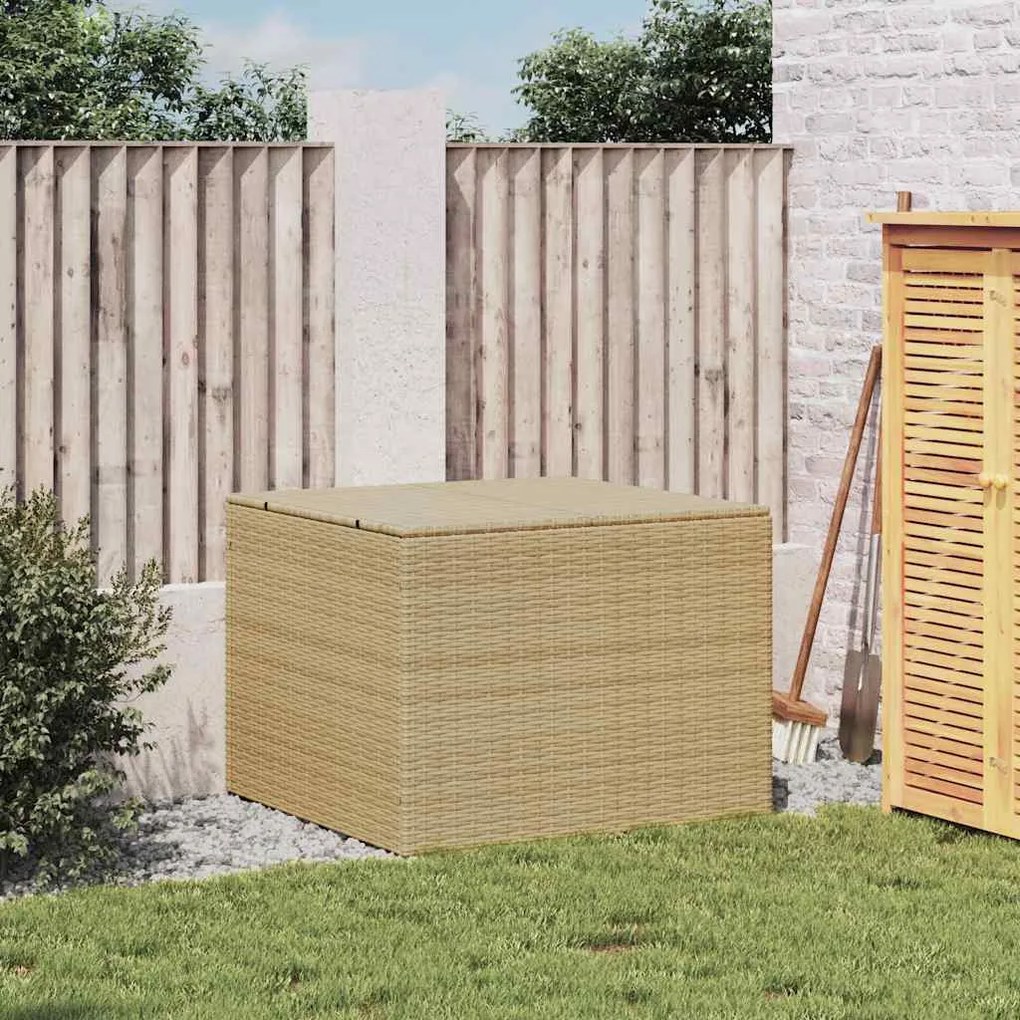 vidaXL vegyes bézs polyrattan kerti tárolóláda 291 L