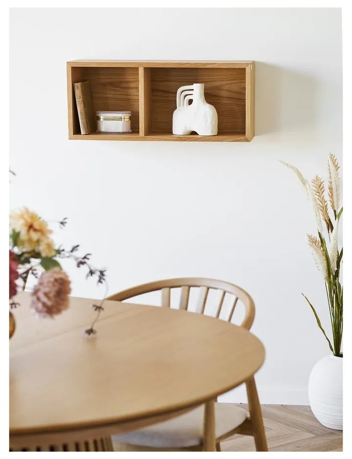 Natúr színű többszintes fali polc tölgyfa dekorral 71 cm Oshawa – House Nordic