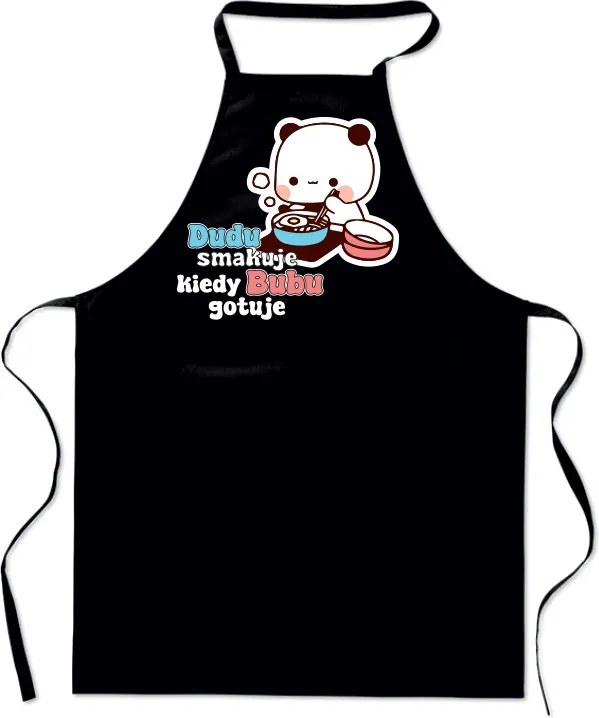 Nyomtatott Kötény gyerek konyhai Mackó Panda Bubu Dudu kawaii Pamut