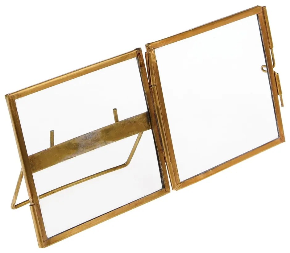 Aranyszínű fém álló képkeret 8x8 cm – Rex London