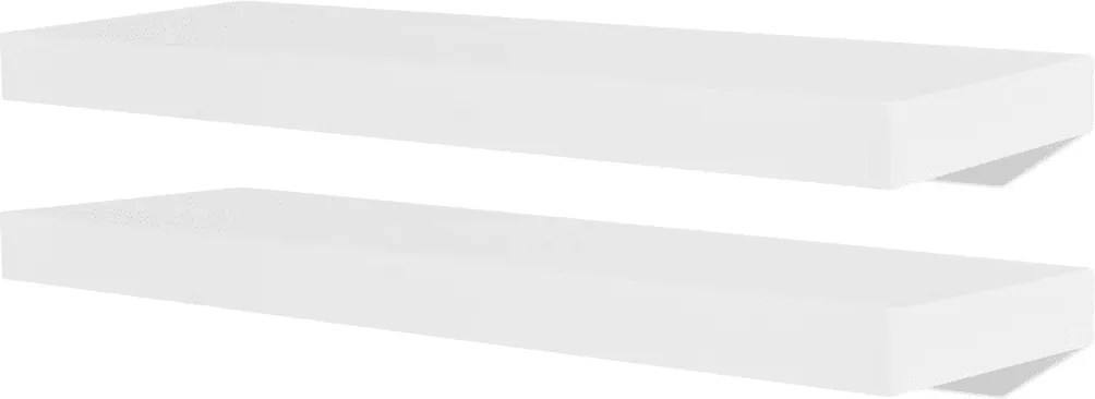 Fali polcok fehér Mdf 60x20x2,5cm, 2db-os szett