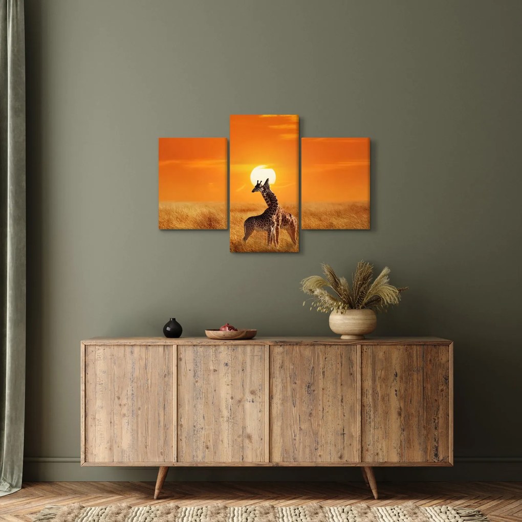 Kép - Zsiráfok a Serengeti Nemzeti Parkban (90x60 cm)