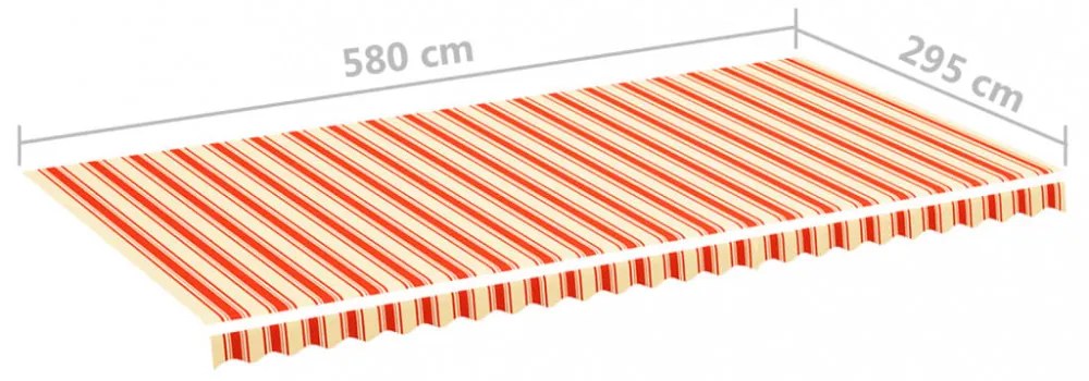 sárga és narancssárga csere napellenző ponyva 6 x 3 m