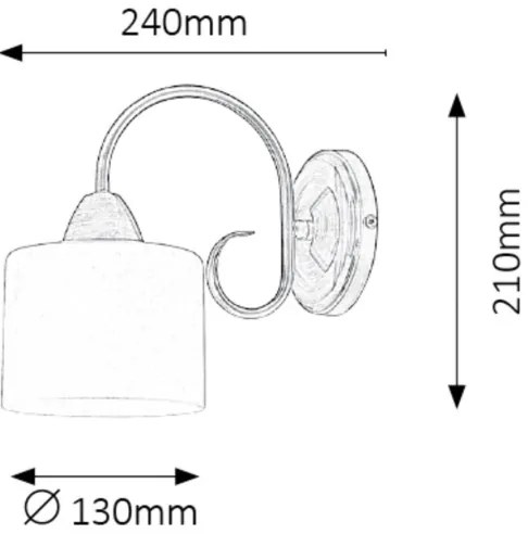 Rabalux 7274 - Fali lámpa EDITH 1xE27/60W/230V bronz