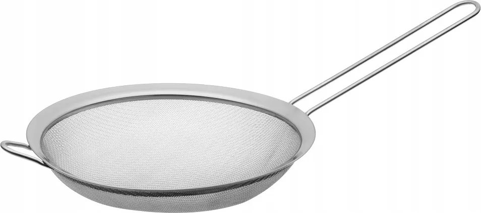 Konyhai Szűrő Nagy Rozsdamentes Acél Nyéllel Cédrus Szita 20CM