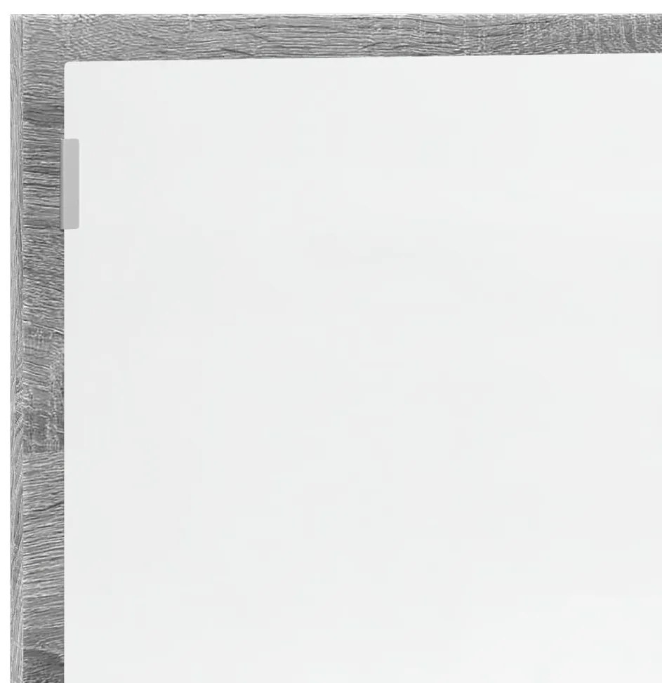 szürke sonoma szerelt fa LED-es fürdőszobatükör 100x8,5x37 cm
