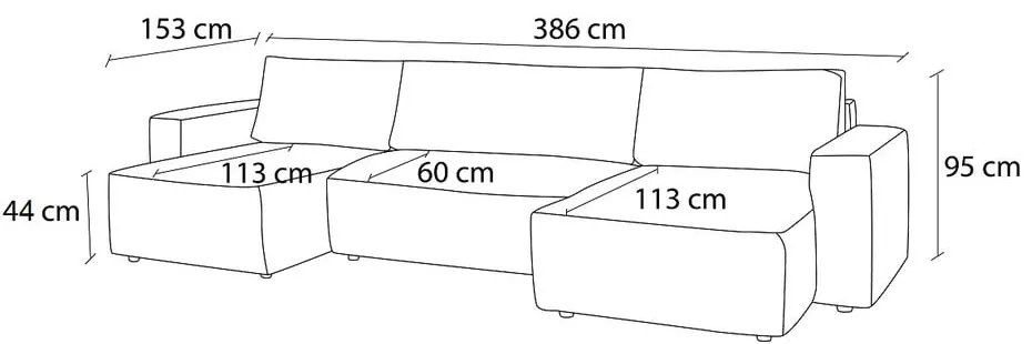 Mentazöld kordbársony kinyitható-tárolóhelyes (U alakú) sarokkanapé Nihad – Bobochic Paris