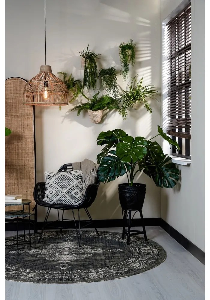 Natúr színű mennyezeti lámpa rattan búrával ø 42 cm Pocita – Light & Living