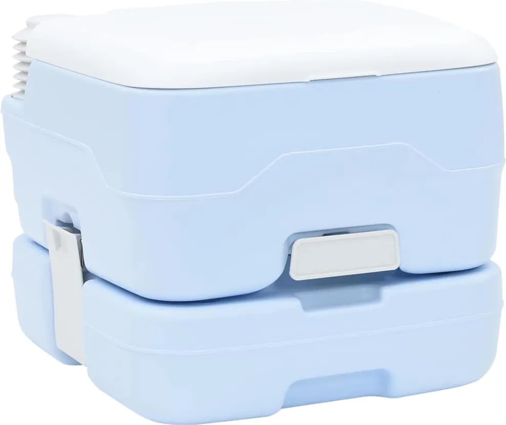 vidaXL Kemping WC Világoskék és fehér 41,5 x 36,5 x 30 cm Polietilén