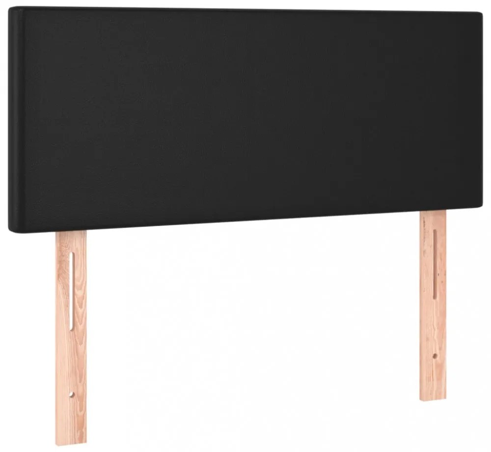 fekete műbőr LED-es fejtámla 90 x 5 x 78/88 cm