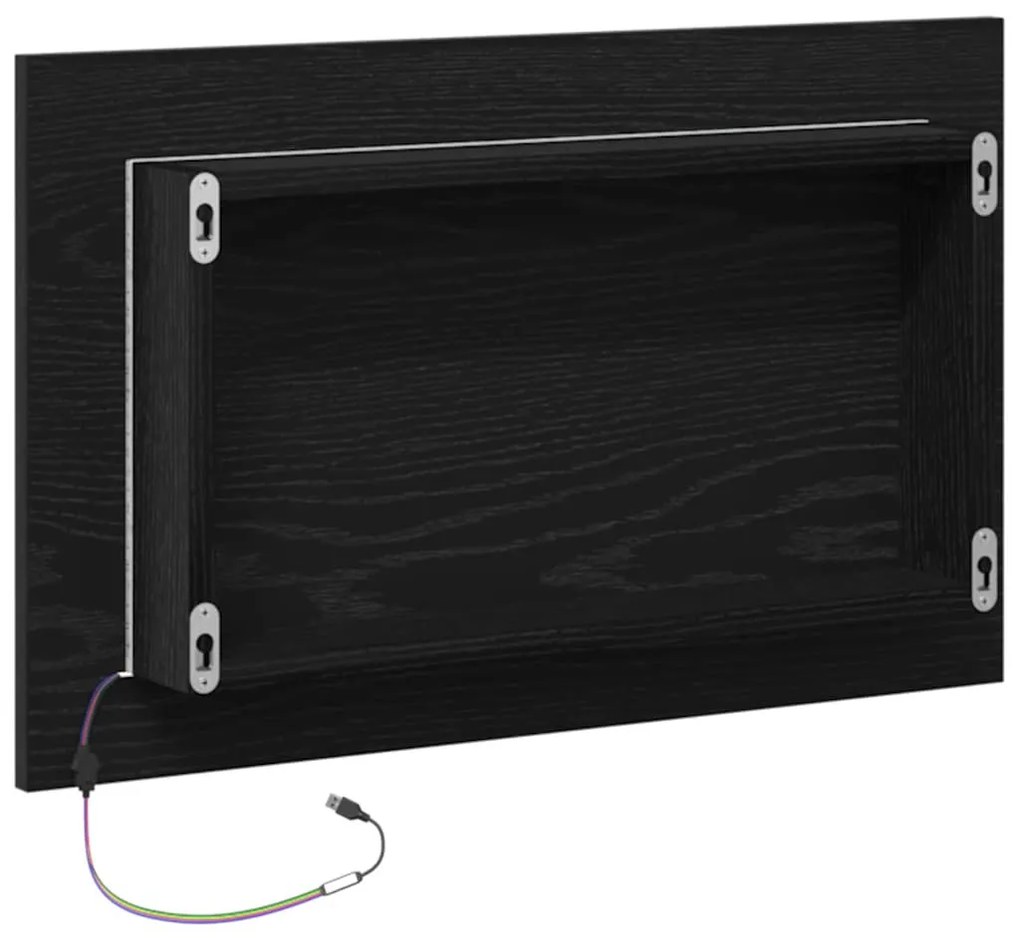 Alsószekrény Fekete Tölgy 60x46x81,5 cm Forgácslap