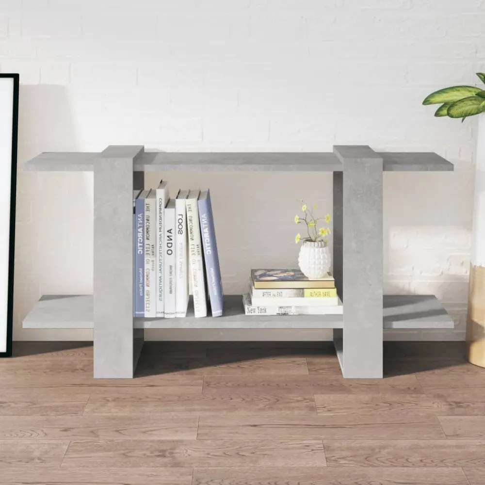 betonszürke szerelt fa könyvszekrény 100 x 30 x 51 cm