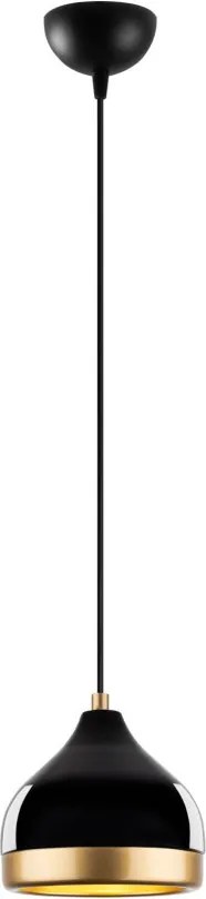 Yildo M-6869 fekete fém függőlámpa, Ø17 cm