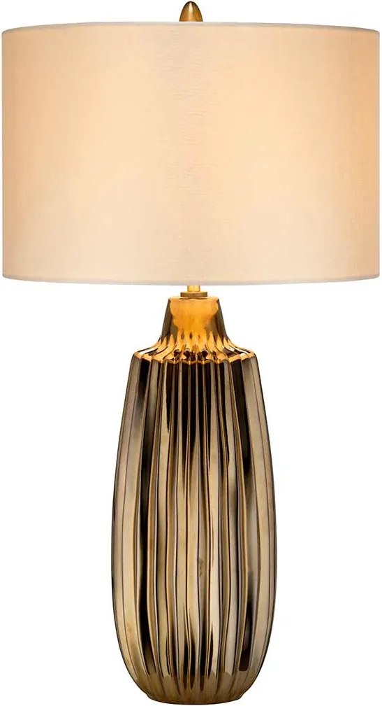Elstead glamour modern asztali lámpa newham fehér barna elsnewham-tl-l