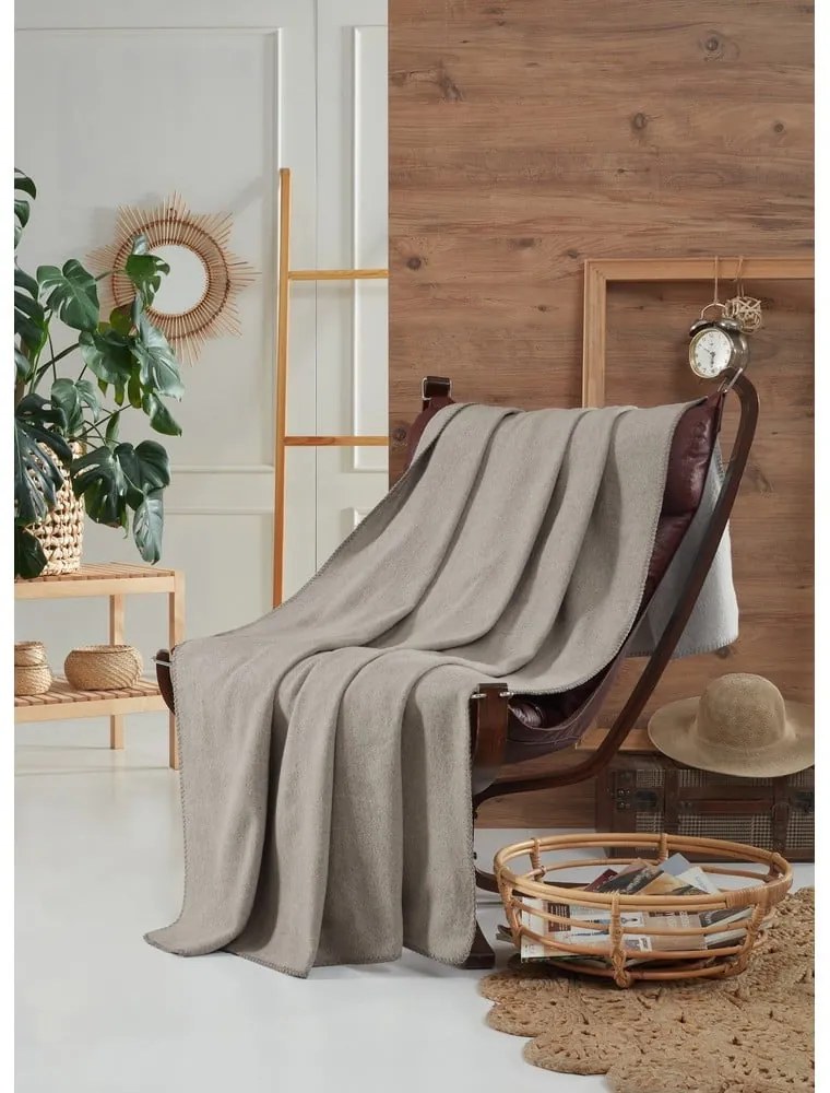 Szürke fleece takaró 130x170 cm Brighton – Mijolnir