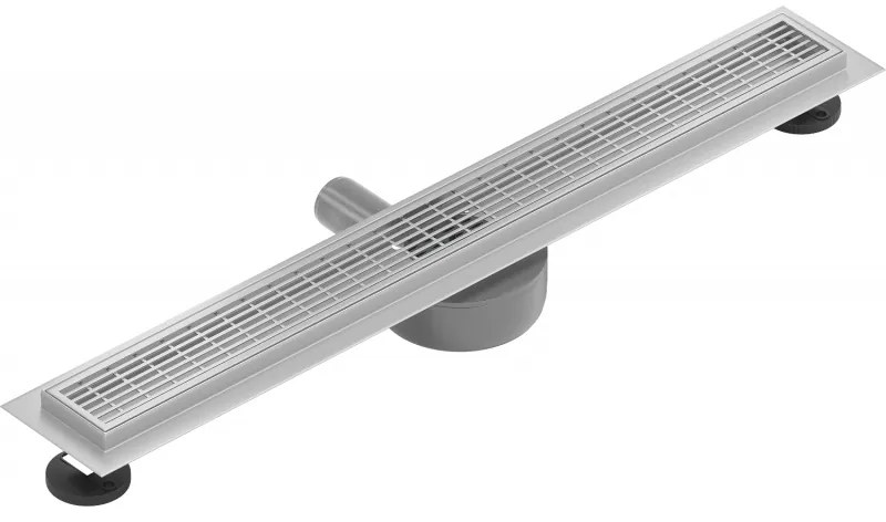 Mexen Lapos lineáris rozsdamentes ereszcsatorna 60 cm, 360°-os szifon, M33 minta, rozsdamentes acél, 1033060-40