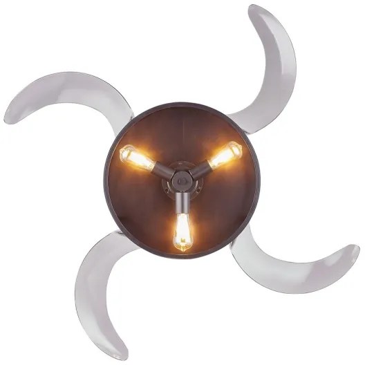 FANAWAY 212927 - LED mennyezeti ventilátor CLASSIC 3xE27/4W/230V fekete + DO