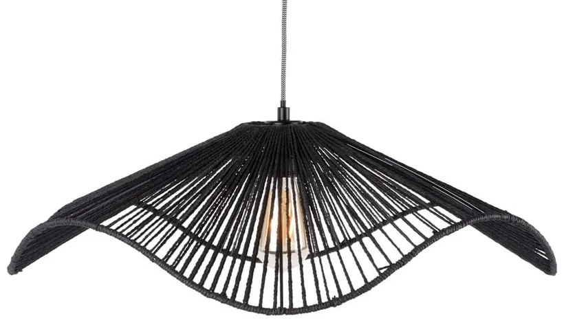 Fekete függőlámpa papír zsinór búrával ø 62 cm Sombra – Leitmotiv
