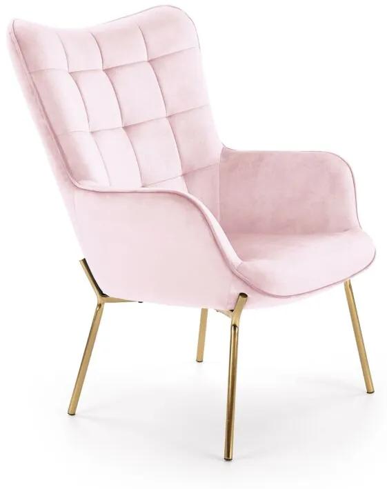Castel 2 fotel, rózsaszín / arany