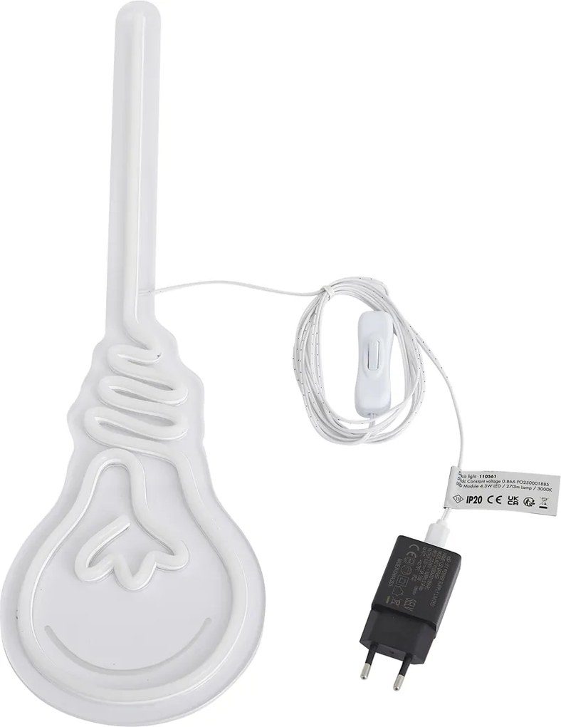 Neon fali lámpa meleg fehér LED-del - Izzó