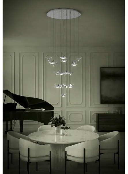 Eglo 390402 - LED Dimmelhető csillár zsinóron PARATEBUENO 17xLED/3W/230V króm