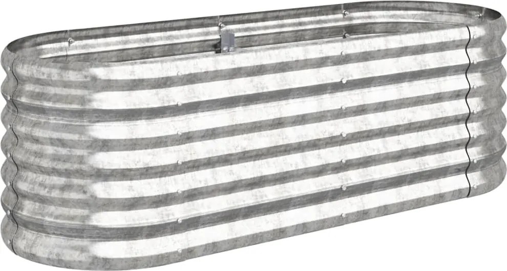 vidaXL ezüstszínű horganyzott acél kerti magaságyás 114x40x36 cm